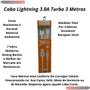 Imagem de  Cabo Carregador é Turbo Resistente Lightning IPHO Grosso Forte de 3 Metros