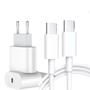 Imagem de Cabo Carregador + Fonte Compatível Tipo C Usb-C 20W