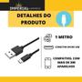 Imagem de Cabo Carregador Micro USB Reforçado Samsung J2-J8 S5-S7 1M