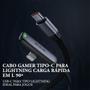 Imagem de Cabo Carregador Tipo C x Lightning 90 1m 36W 3A Led Mcdodo