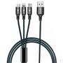 Imagem de Cabo Carregador Turbo Cabo de Dados USB 3 em 1 Lightning  TypeC  V8 1,2 Metros para Celular
