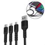Imagem de Cabo Carregador Usb  3 Em 1 Tipo-c Lightning E  V8