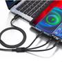 Imagem de Cabo Carregador Usb  3 Em 1 Tipo-c Lightning E  V8