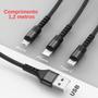 Imagem de Cabo Carregador Usb  3 Em 1 Tipo-c Lightning E  V8