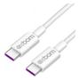 Imagem de Cabo Carregador Usb-c Tipo C 2 Lados 1m Branco Rápido Turbo