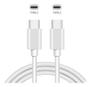 Imagem de Cabo Carregador Usb-c Tipo C 2 Lados 1m Branco Rápido Turbo