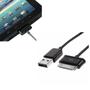 Imagem de Cabo Carregador USB Tablet Para Samsung Tab P1000 3110 P3100 P5110 Tab 2 Dados e Carga 30 Pinos Dock