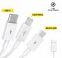 Imagem de Cabo Carregador Usb Tipo C Lightning E Micro V8 3 em 1 Carga Rápida 1.2m Resistente