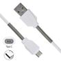 Imagem de  Cabo Carregador Usb Turbo para Tipo C Transferência de dados 3.1 A Carga Rápida Reforçado 2 metros Branco 