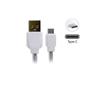 Imagem de  Cabo Carregador Usb Turbo para Tipo C Transferência de dados 3.1 A Carga Rápida Reforçado 2 metros Branco 