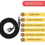Imagem de Cabo Carregamento Conectores Magnéticos Sumexr Conexão 3 Em 1