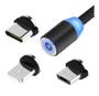 Imagem de Cabo Celular Ponta Magnética Tipo C V8 Lightning USB