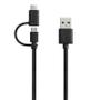 Imagem de Cabo Celular Premium 2 X 1 Micro Usb/Tipo-C 1,5M Pulse Wi415