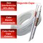 Imagem de Cabo Coaxial RF 4mm 95% Malha Dupla Capa Blindado 30 Metros