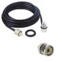 Imagem de Cabo Coaxial Rg58 3,5 metros com Conectores + Adaptador Sma Uhf Femea Baofeng