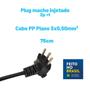 Imagem de Cabo com Plugue PP Plano 3x0,50mm 75cm
