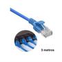 Imagem de Cabo Conector de Rede Xcell RJ45 Macho 3 Metros Azul