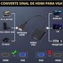 Imagem de Cabo Conversor Adaptador Hdmi Para Vga Com Saída P2 Áudio