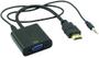 Imagem de Cabo Conversor HDMI para VGA + Audio Cabo P2 e USB Preto