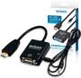 Imagem de Cabo Conversor Hdmi para VGA Fêmea com Áudio Exbom CC-HVA100
