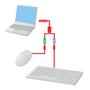 Imagem de Cabo Conversor Usb A Macho Para 2 Ps2 Femea-teclado/mouse