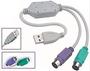 Imagem de Cabo Conversor Usb A Macho Para 2 Ps2 Femea-teclado/mouse