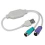 Imagem de Cabo Conversor Usb A Macho Para 2 Ps2 Femea-teclado/mouse