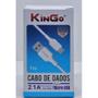 Imagem de Cabo Dados Carga Kingo Tipo-c V8 Lightning USB Motorola LG Samsung