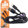 Imagem de Cabo Dados Carga Rápida Ios x Usb 1 Metro 3A Kaidi Kd-28A Preto