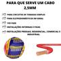 Imagem de Cabo De 2,5mm Para Circuito De Tomadas Simples Com 80 Metros