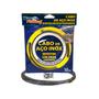 Imagem de Cabo de Aço Inox Way Fishing 120lb 10m Prata com Nylon Flexível 50 Luvas
