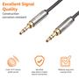 Imagem de Cabo de Áudio Amazon Basics 3,5mm (1,2m) - Pacote com 2 Unidades