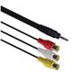 Cabo De Áudio e Vídeo P3 x 3RCA - Fêmea Com 20cm MBtech Imagem de Cabo De Áudio e Vídeo P3 x 3RCA - Fêmea Com 20cm MBtech