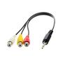 Cabo De Áudio e Vídeo P3 x 3RCA - Fêmea Com 20cm MBtech Imagem de Cabo De Áudio e Vídeo P3 x 3RCA - Fêmea Com 20cm MBtech