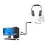 Imagem de Cabo De Audio Plug P3 Femea x 2 P2 Macho Pc Notebook Headset Computador - It Blue
