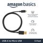 Imagem de Cabo de Carregamento Amazon Basics USB-A para Micro USB - 3 Pés (1m) - 5 Unidades