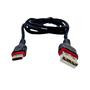 Imagem de Cabo de Dados e Carregamento USB Type-C Carrega Rápido USB 2.1A 1 Metro Exbom CBX-U2100TCB1 Preto