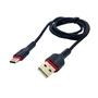 Imagem de Cabo de Dados e Carregamento USB Type-C Carrega Rápido USB 2.1A 1 Metro Exbom CBX-U2100TCB1 Preto
