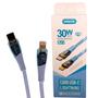 Imagem de Cabo de Dados USB-C p/Lightning 1,2M 30W QC Kimaster CB827L Azul