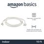 Imagem de Cabo de Extensão Amazon Basics - 13A 125V - 3m - 2 Unidades - Branco