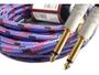 Imagem de Cabo de Guitarra Mono Nylon  P10+P10, 5M Dourado/Lilas