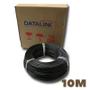 Imagem de Cabo de Microfone 2x0,30mm Dupla Bindagem Capa Preta Rolo 10m Datalink