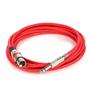 Imagem de Cabo de Microfone XLR para P10 Estereo - Vermelho - 25 MT