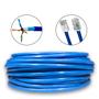 Imagem de Cabo de Rede 100% Cobre 40 Metros CAT6 Azul Área Externa Dupla Capa Blindado UTP Fio Lan