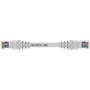 Imagem de Cabo De Rede 15 CM Patch Cord Cat6 UTP 100% Cobre Branco para Rack