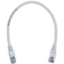 Imagem de Cabo De Rede 25 CM Patch Cord Cat6 UTP 100% Cobre Branco UTP RJ45