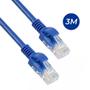 Imagem de Cabo De Rede 3 Metros Pacote Kit Com 8 Cabos Cat5E ul