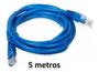 Imagem de Cabo de Rede 5 Metros RJ45 Cat5E Patch Cord UTP LAN Internet