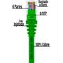Imagem de Cabo De Rede 80 CM Patch Cord Cat6 UTP 100% Cobre 10/100/1000  Verde