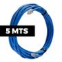 Imagem de Cabo de Rede Cat 5e MPT Interno 5 Metros U/UTP 4P X 24AWG  Azul Com Conectores